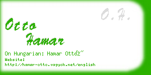 otto hamar business card